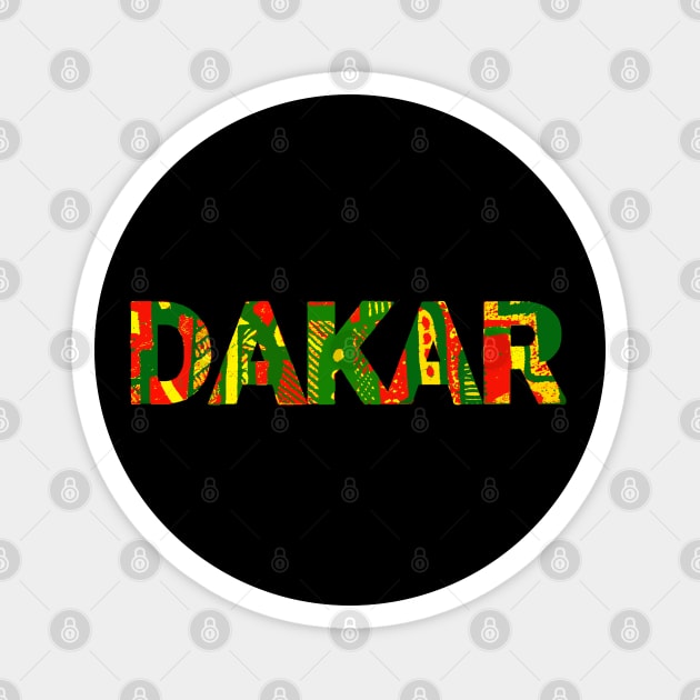 Dakar - Dakar City Magnet by Tony Cisse Art Originals